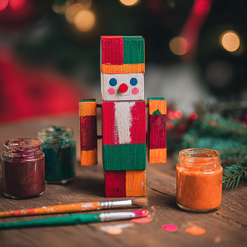 robot de madera handmade