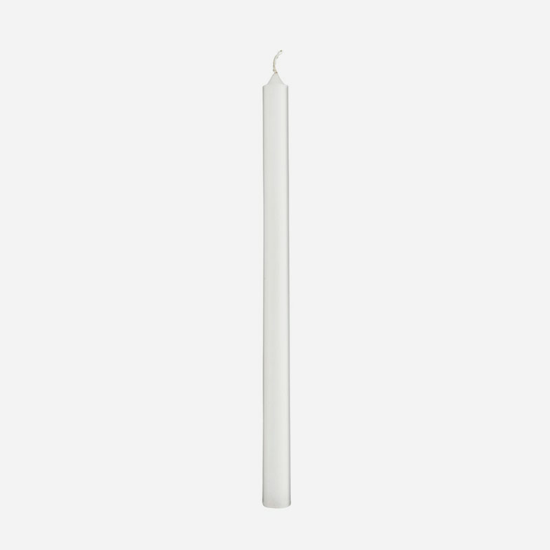 vela vegetal para candelabro blanca